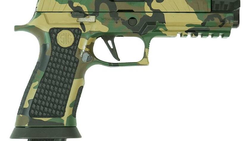 Sig Sauer P320 handgun with modular features and customizable options.
