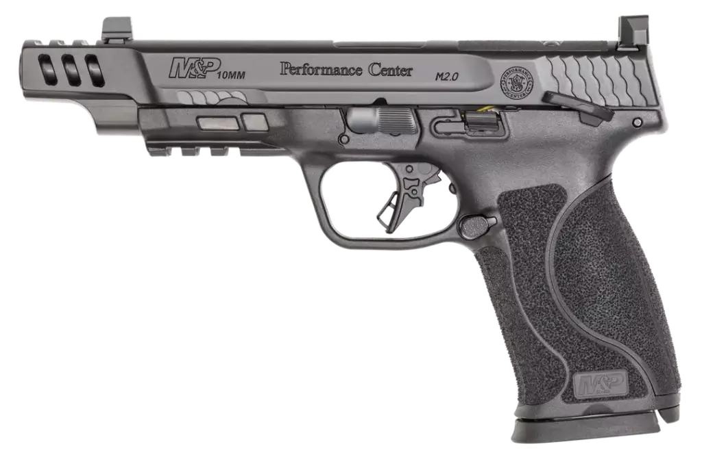 Smith & Wesson M&P9 2.0 Metal Compact pistol with aluminum frame, stainless steel slide, and optics-ready cut.